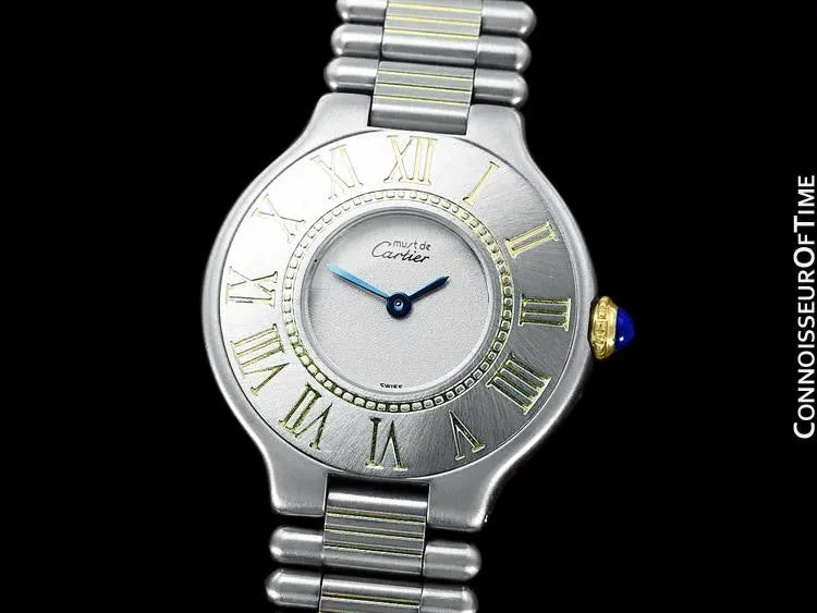 Cartier Must De 21C Ladies Watch - Stainless Steel & 18K Gold