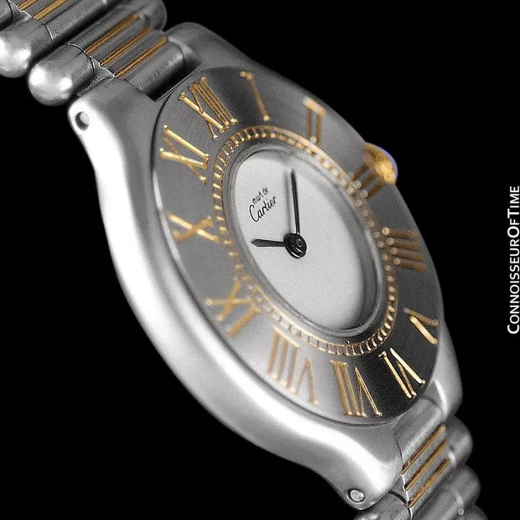 Cartier Must De 21C Ladies Watch - Stainless Steel & 18K Gold