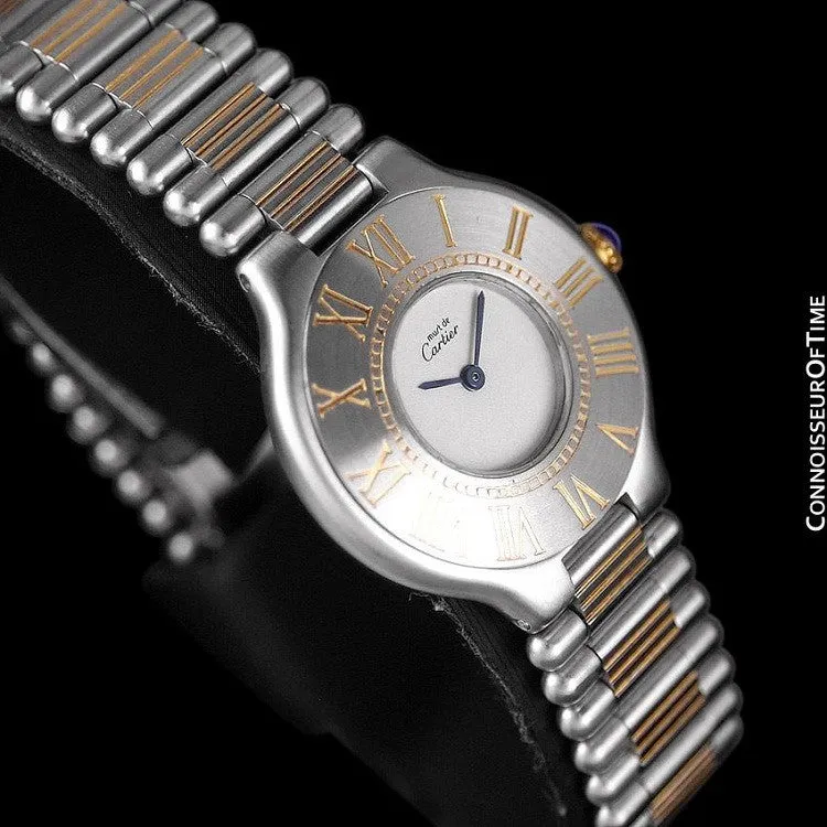 Cartier Must De 21C Ladies Watch - Stainless Steel & 18K Gold