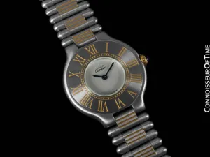 Cartier Must De 21C Ladies Watch - Stainless Steel & 18K Gold