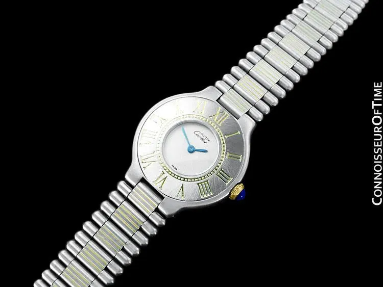 Cartier Must De 21C Ladies Watch - Stainless Steel & 18K Gold