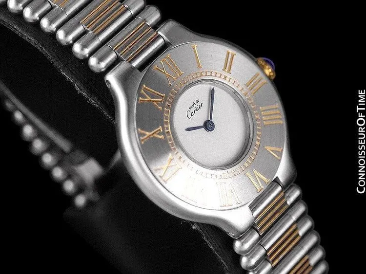 Cartier Must De 21C Ladies Watch - Stainless Steel & 18K Gold