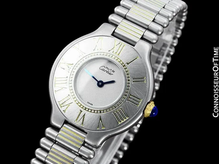 Cartier Must De 21C Ladies Watch - Stainless Steel & 18K Gold