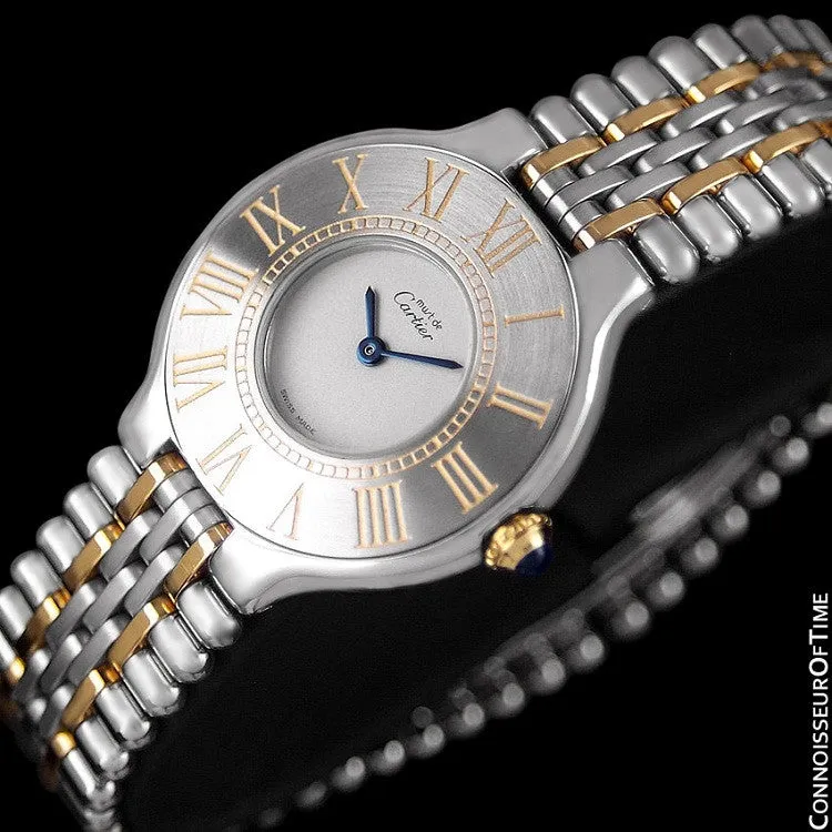 Cartier Must De 21C Ladies Watch - Stainless Steel & 18K Gold