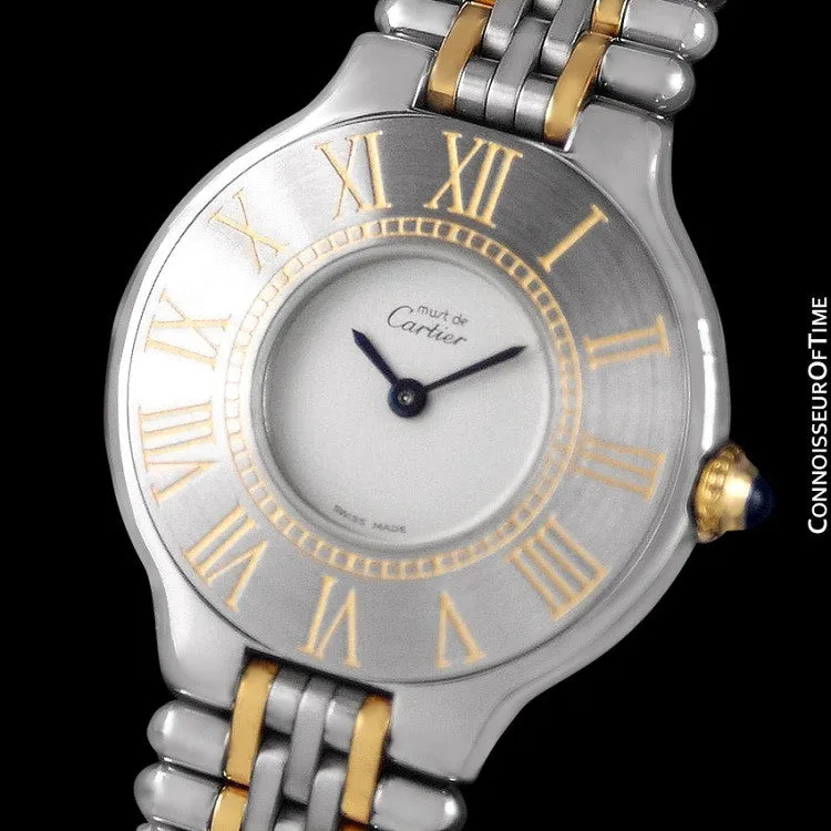 Cartier Must De 21C Ladies Watch - Stainless Steel & 18K Gold