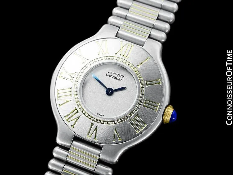 Cartier Must De 21C Ladies Watch - Stainless Steel & 18K Gold