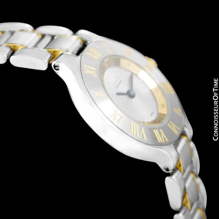 Cartier Must De 21C Ladies Watch - Stainless Steel & 18K Gold