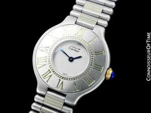 Cartier Must De 21C Ladies Watch - Stainless Steel & 18K Gold