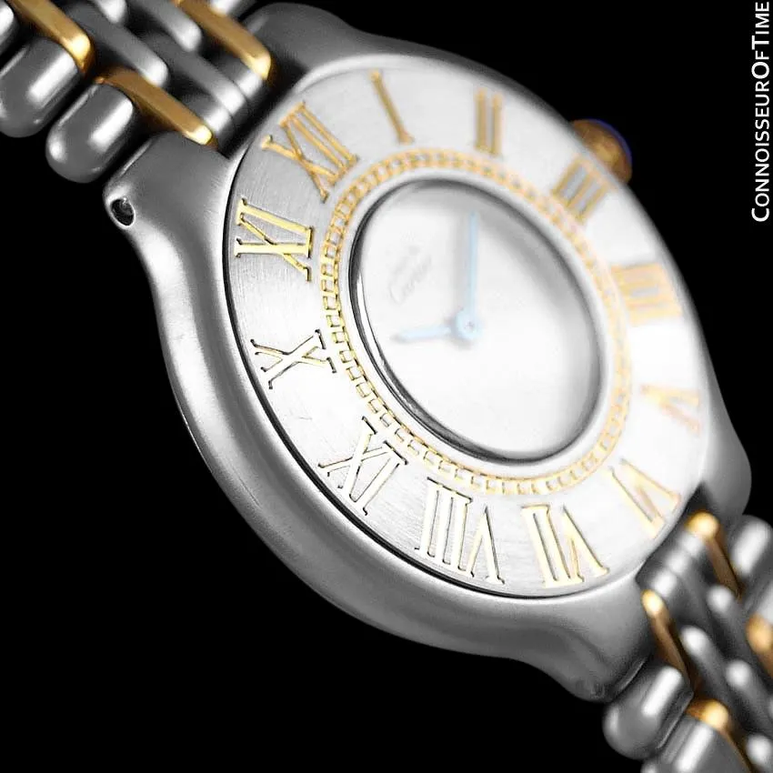 Cartier Must De 21C Ladies Watch - Stainless Steel and 18K Gold