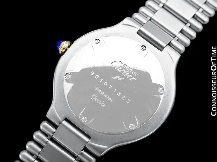 Cartier Must De 21C Mens Midsize Unisex Watch - Stainless Steel & 18K Gold