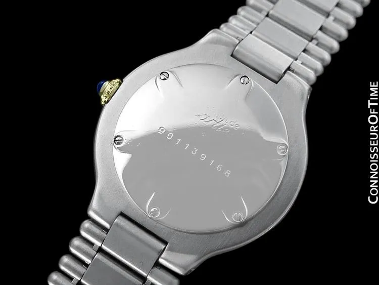 Cartier Must De 21C Mens Midsize Unisex Watch - Stainless Steel and 18K Gold