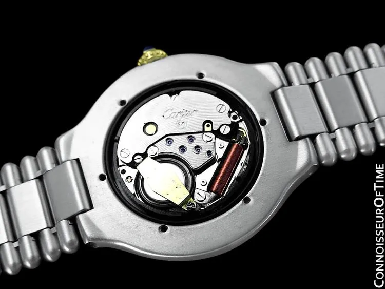 Cartier Must De 21C Mens Midsize Unisex Watch - Stainless Steel and 18K Gold