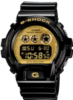 Casio G-Shock 6900 Series Glossy Black & Gold DW-6900CB-1