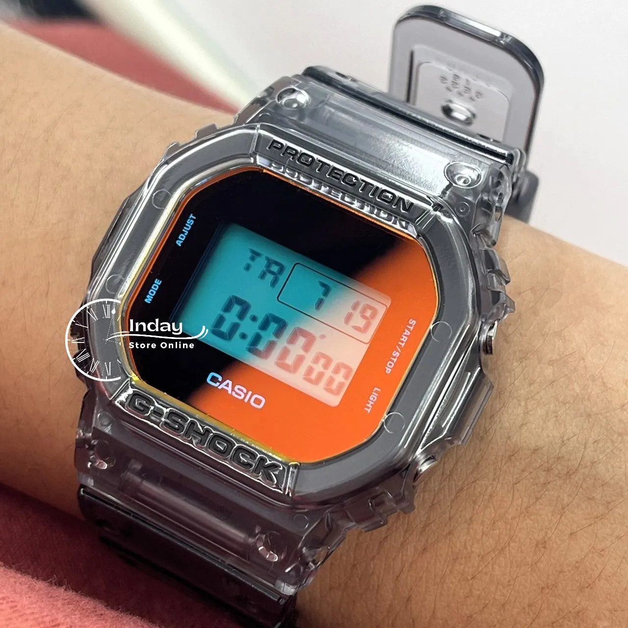 Casio G-Shock Men's Watch DW-5600TLS-8 Resin Band Mineral Glass Shock Resistant