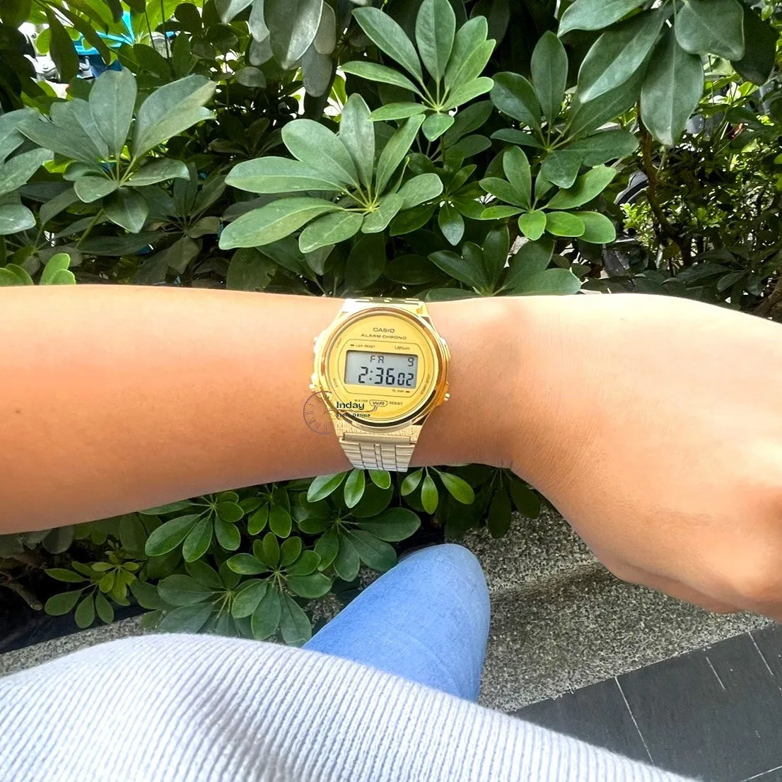 Casio Women's Watch A171WEG-9A Resin Glass Stainless Steel Band Adjustable Clasp Battery Life 7-Years
