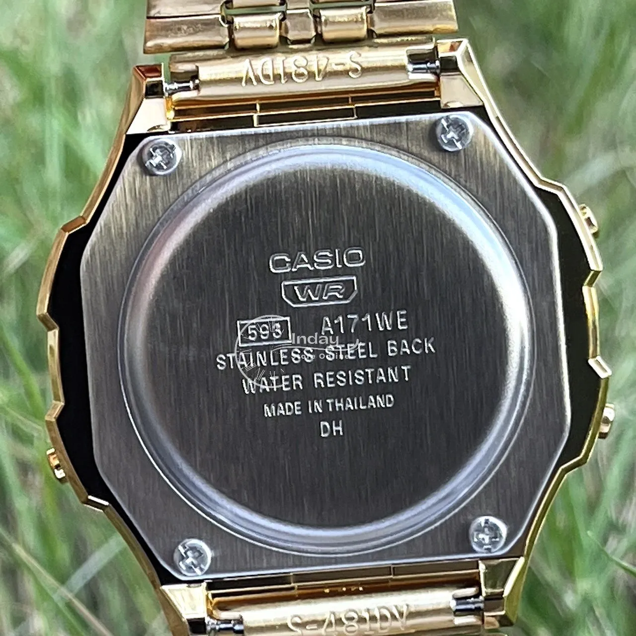 Casio Women's Watch A171WEG-9A Resin Glass Stainless Steel Band Adjustable Clasp Battery Life 7-Years