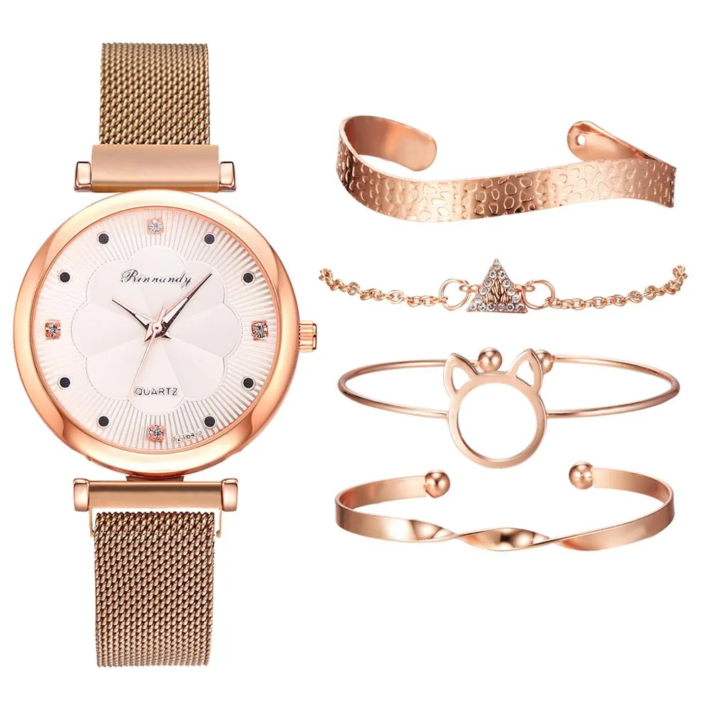 Casual Romantic Starry Sky Wrist Watch Bracelet Set