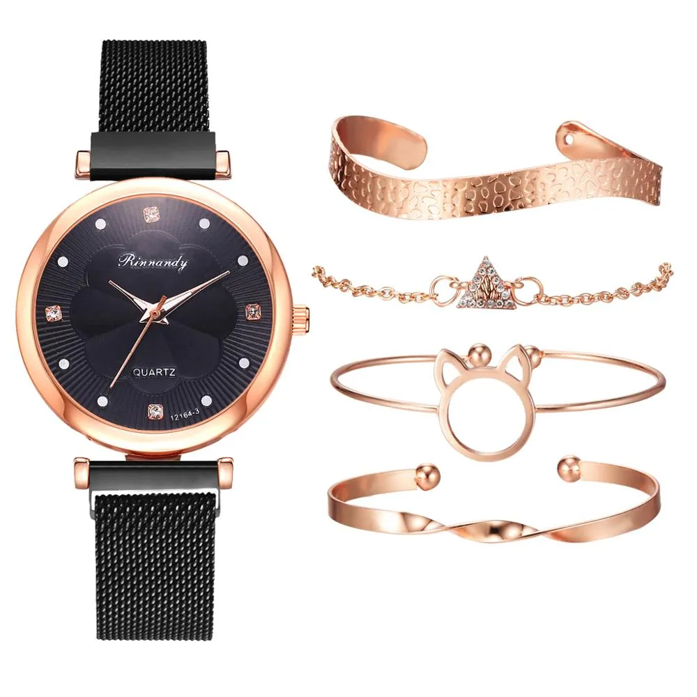 Casual Romantic Starry Sky Wrist Watch Bracelet Set