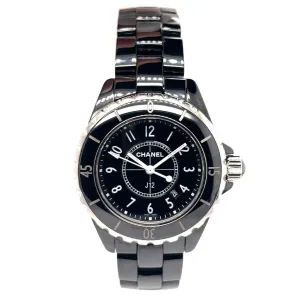 Chanel J12 33mm Black Ceramic Watch - Pre-Owned