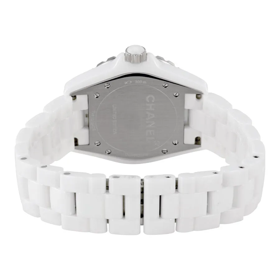 Chanel J12 Blue Light White Dial Ceramic Automatic Unisex Watch H3827