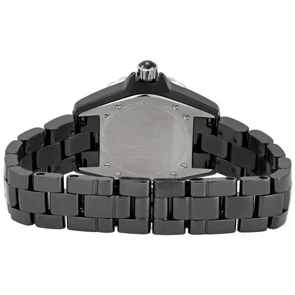 Chanel J12 Diamonds Black Ceramic Ladies Watch H1625