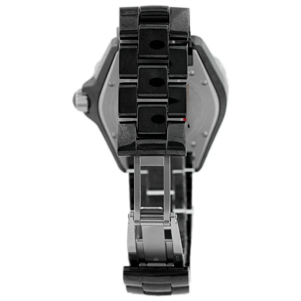 Chanel Ladies J12 Black Ceramic 38mm Black Diamond Dot Dial Watch Reference #: H5702