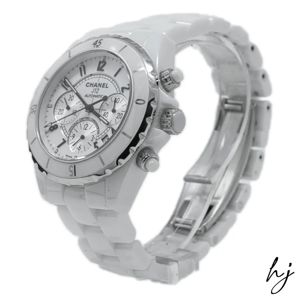 Chanel Ladies J12 White Ceramic 41mm White Arabic Dial Watch Reference #: H1007