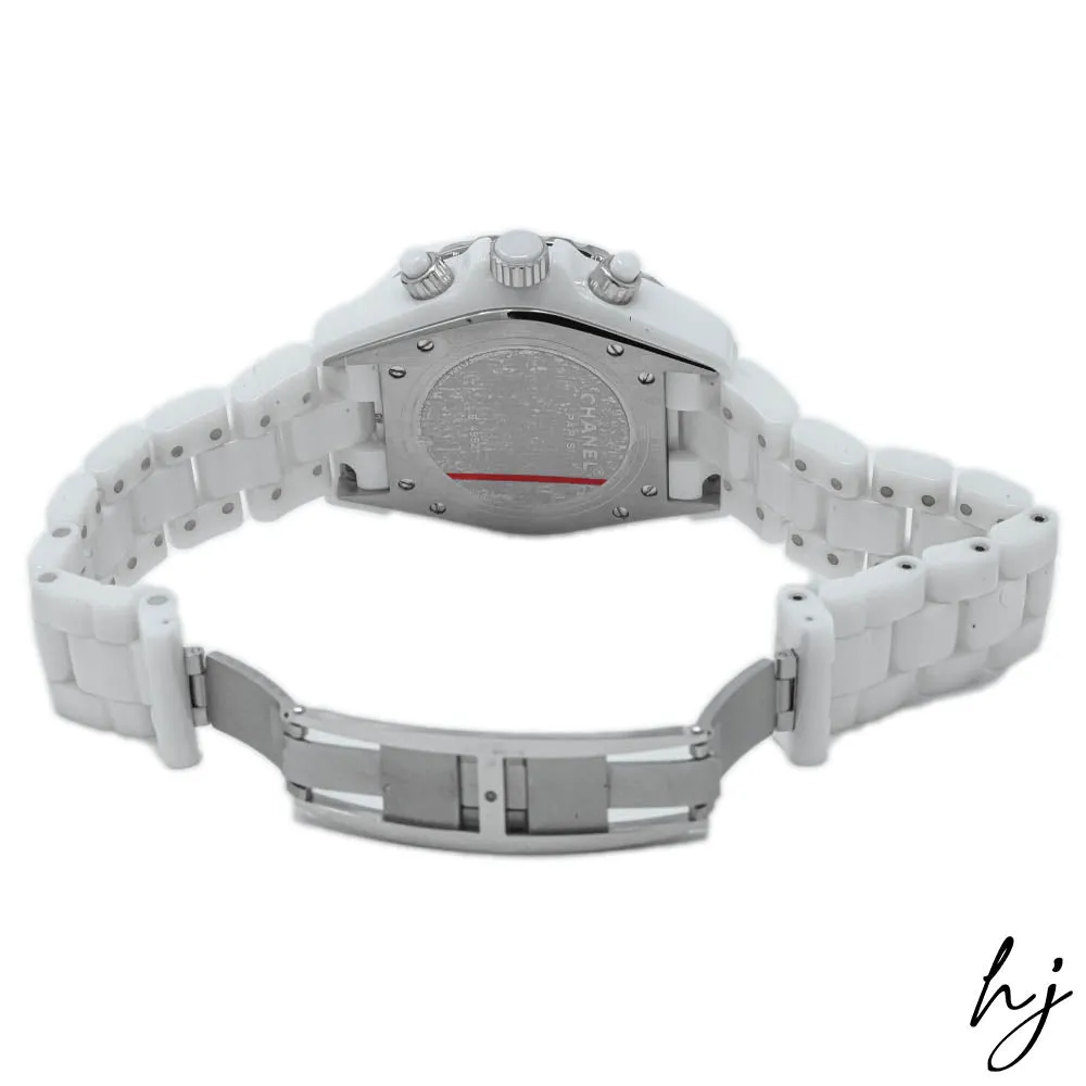 Chanel Ladies J12 White Ceramic 41mm White Arabic Dial Watch Reference #: H1007