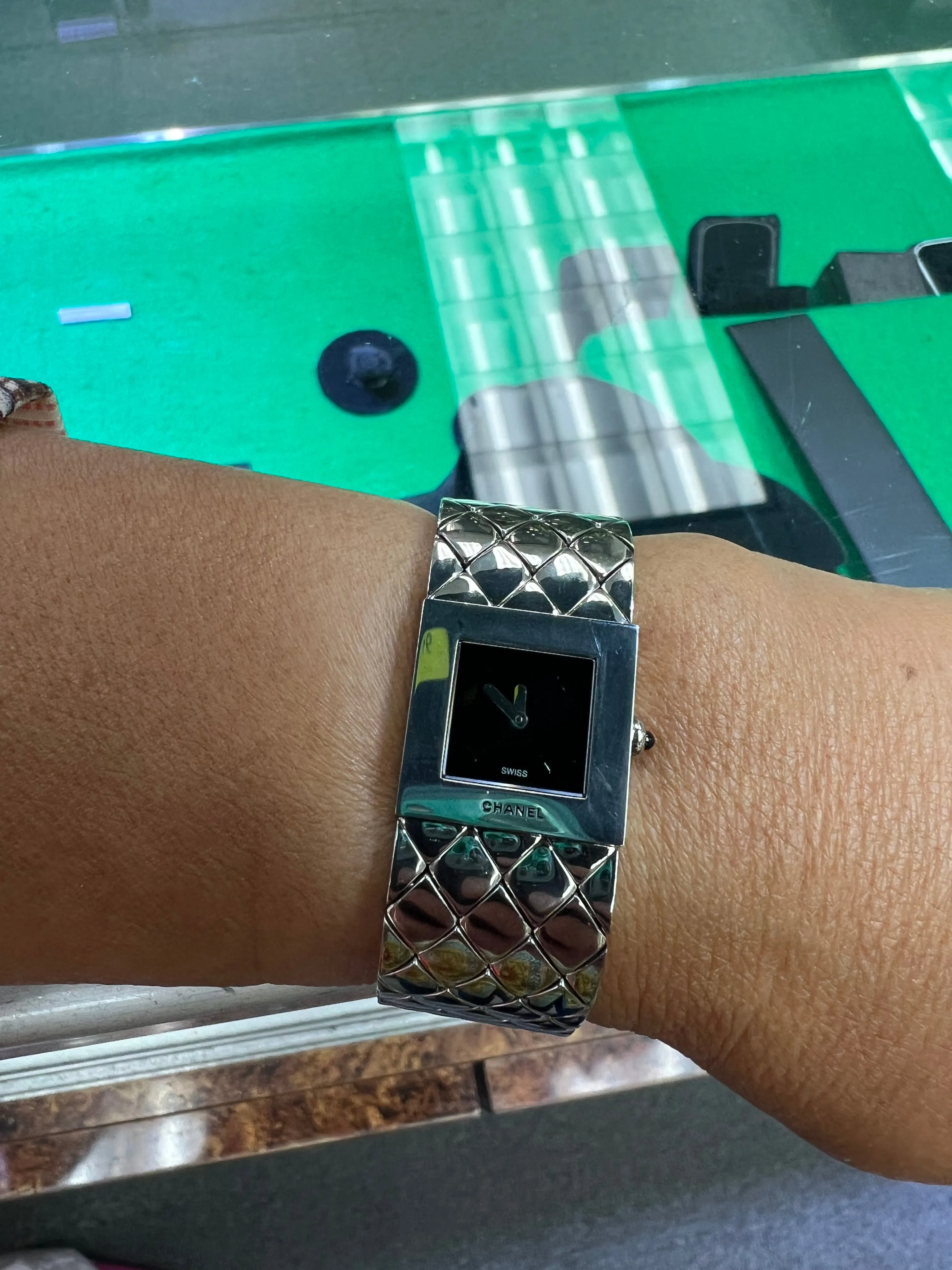 Chanel Matelasse Quilted Stainless Steel Wristwatch