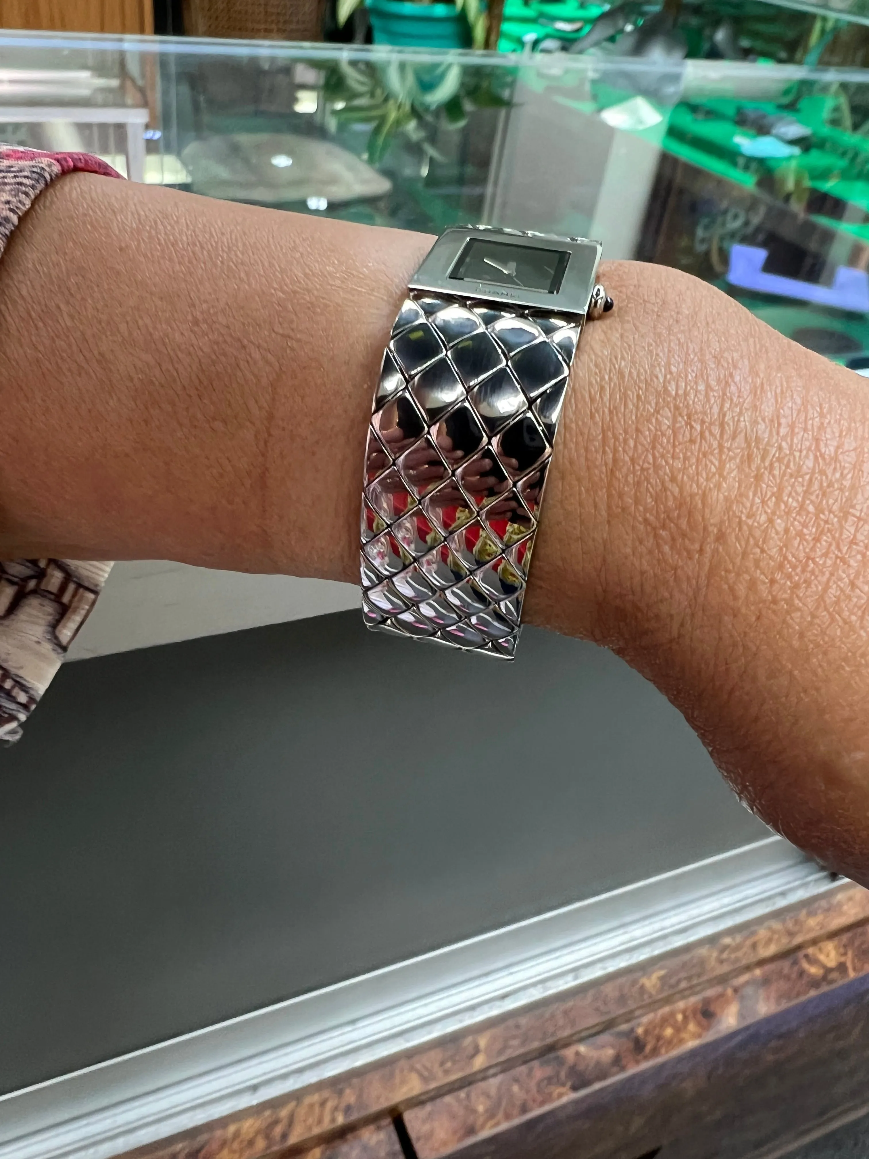 Chanel Matelasse Quilted Stainless Steel Wristwatch
