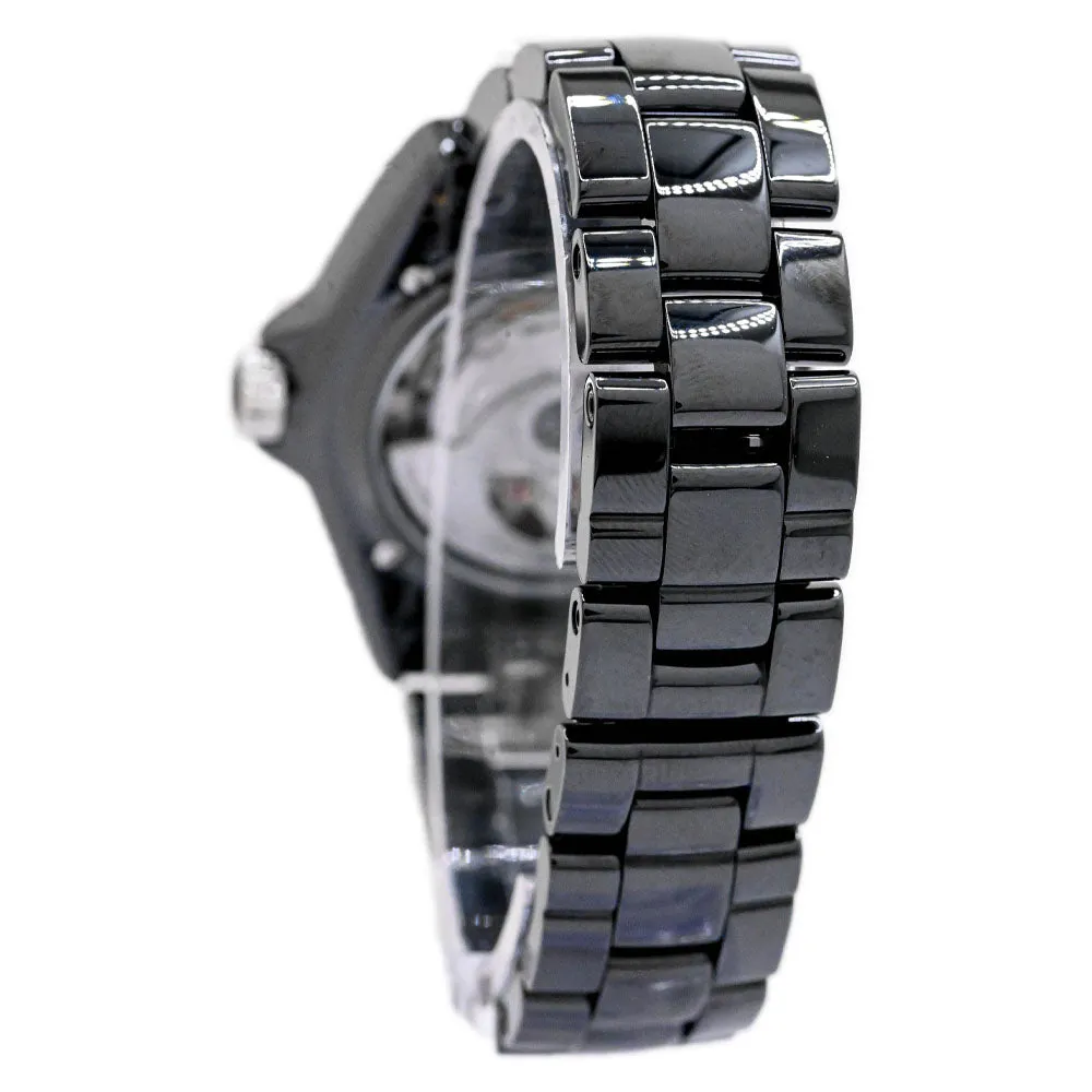 Chanel Men's J12 Black Ceramic 38mm Black Dial Watch Ref: #H5697