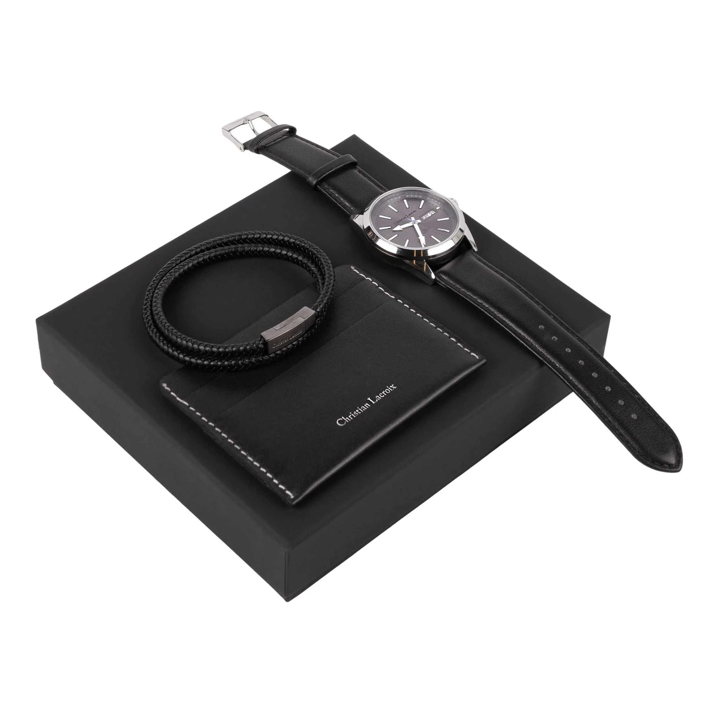 Christian Lacroix LPBCD314A-Set Alter Black (card holder, watch & bracelet)