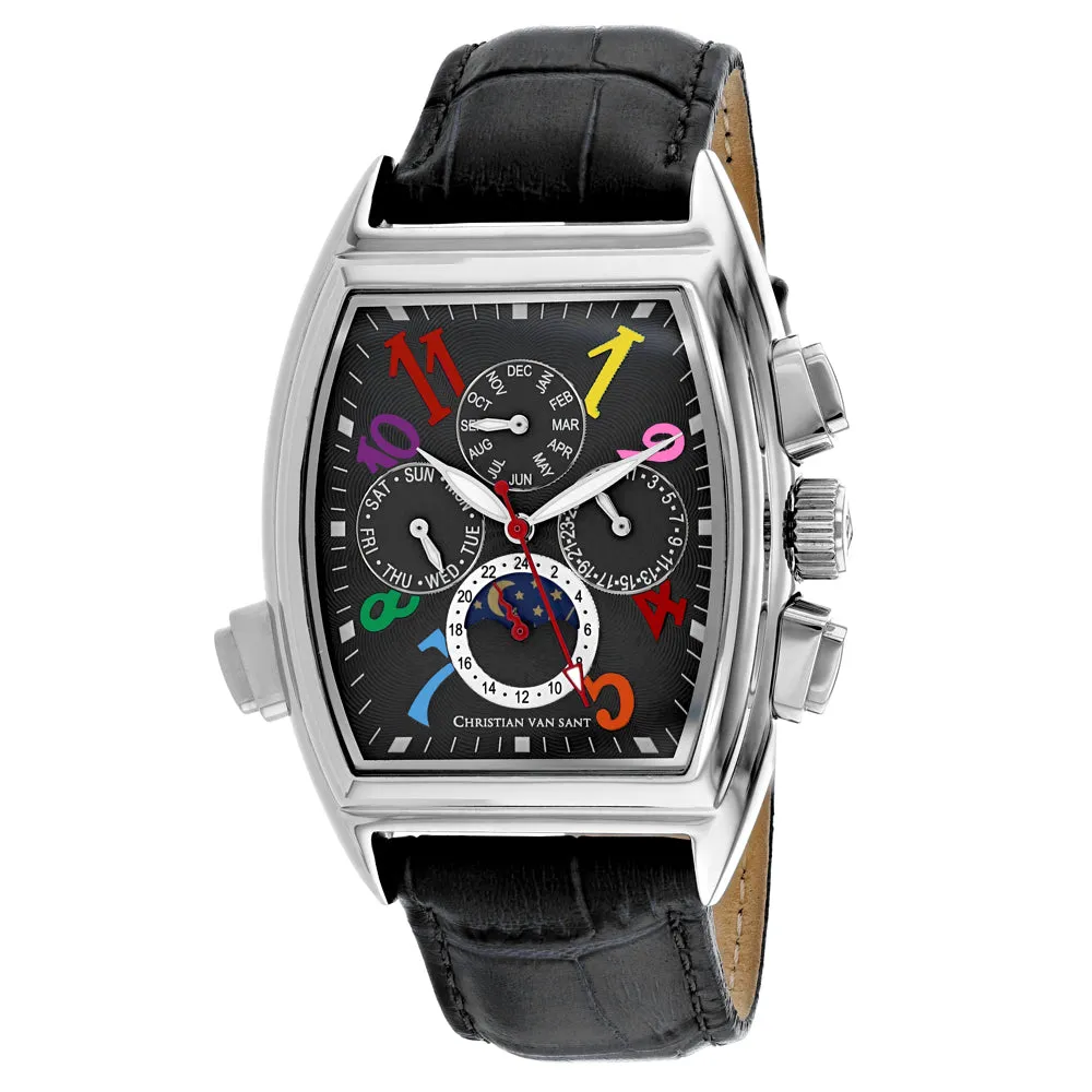 Christian Van Sant Men's Grandeur Black Dial Watch - CV2130