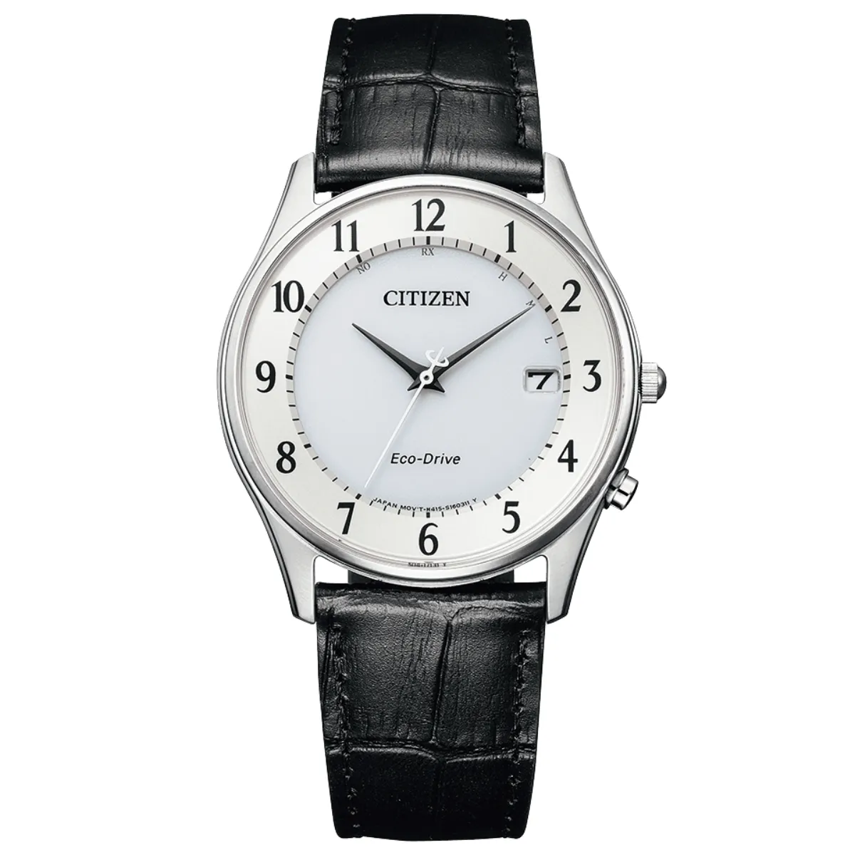 Citizen Collection AS1060-11A AS1060 AS1060-11 Eco-Drive White Dial Leather Watch