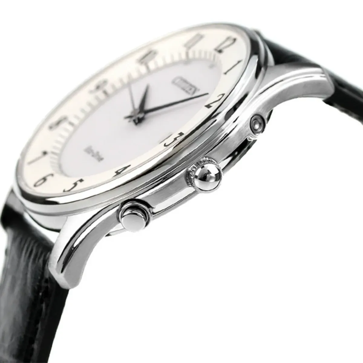 Citizen Collection AS1060-11A AS1060 AS1060-11 Eco-Drive White Dial Leather Watch