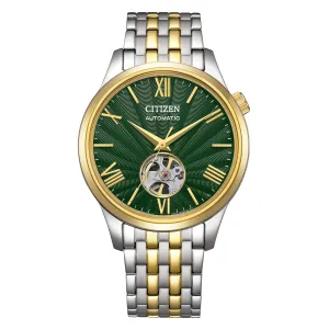 Citizen NH9134-83X Automatic Open Heart Green Dial