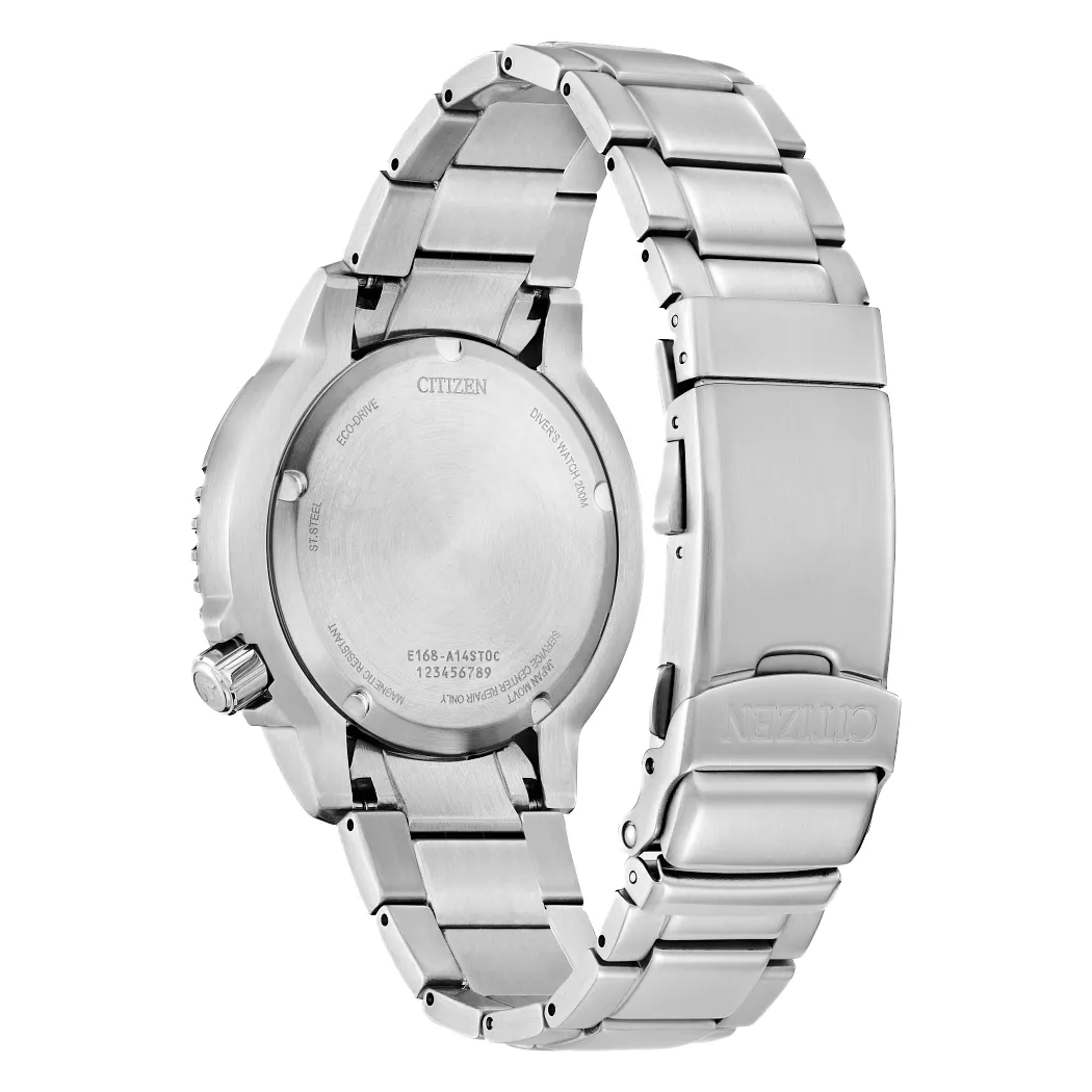 Citizen Promaster Dive Mens Eco Drive Stainless Steel Blue Dial Watch