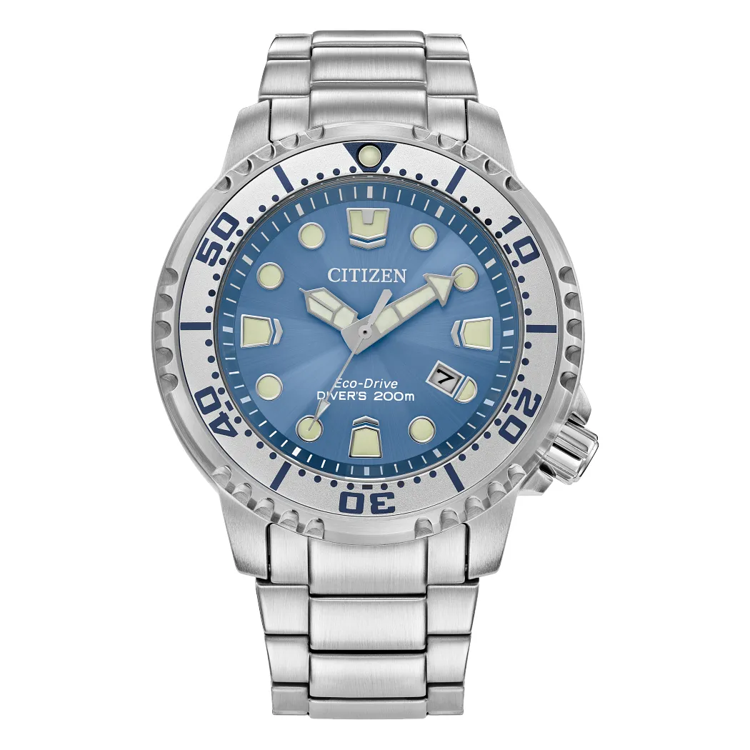 Citizen Promaster Dive Mens Eco Drive Stainless Steel Gray Dial Watch