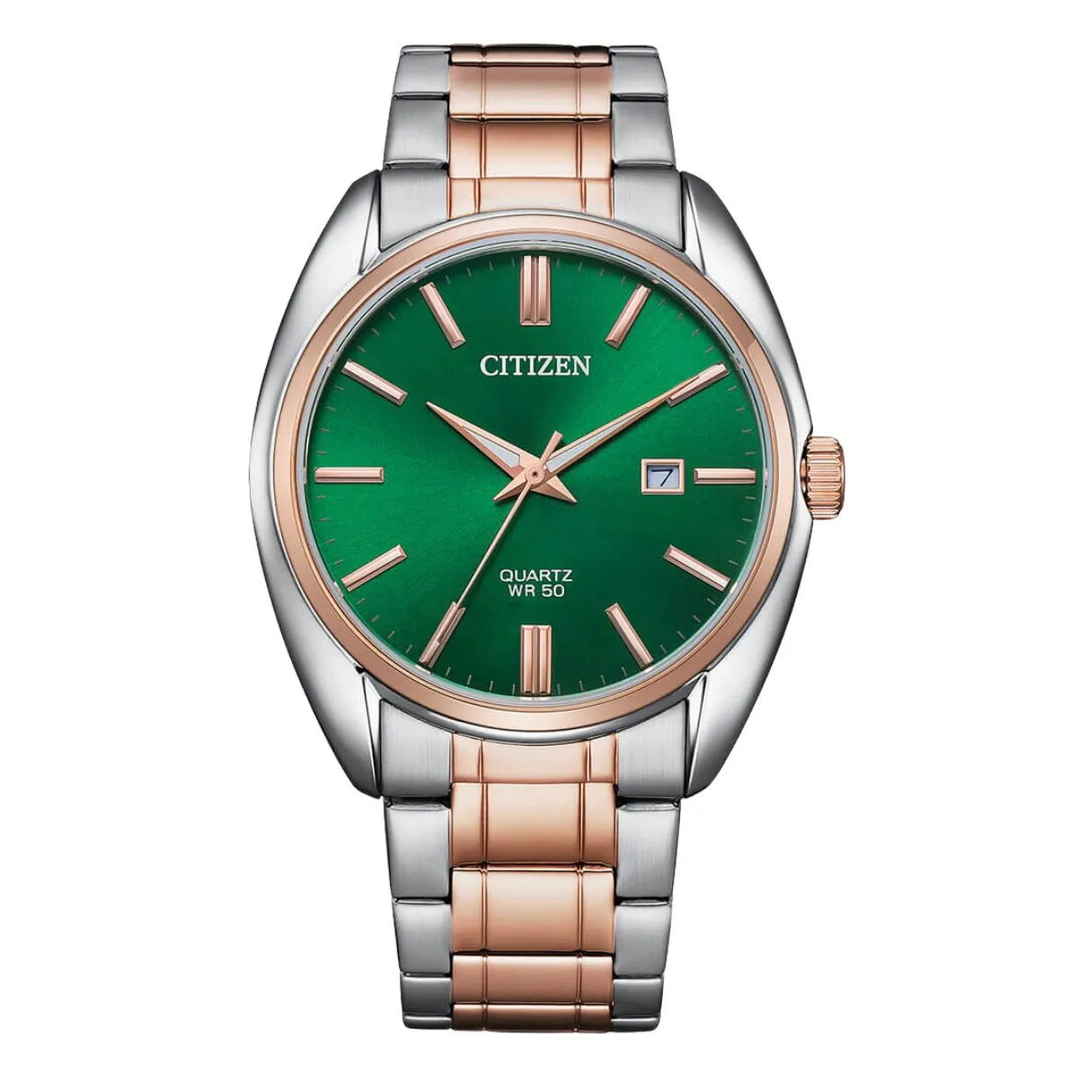 Citizen Quartz BI5104 BI5104-57Z Green Dial Analog Dress Gents Watch