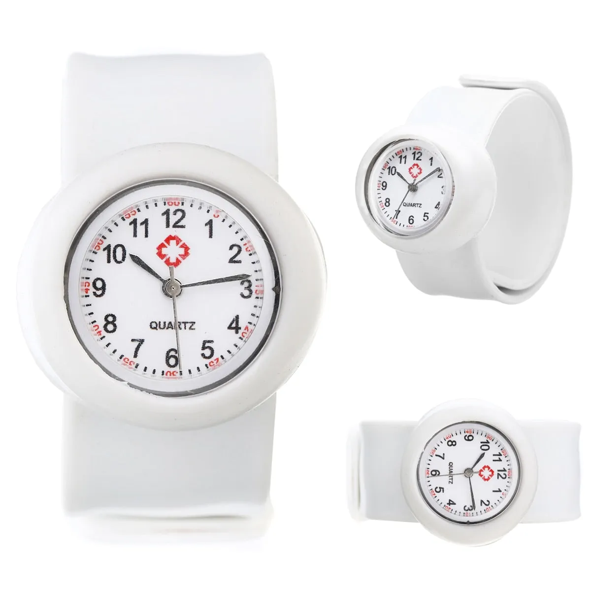Colored Silicone Slap-On Nurse Quartz Watch Quartz For Girl And Boy Kids.