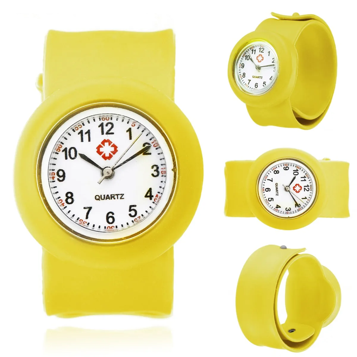 Colored Silicone Slap-On Nurse Quartz Watch Quartz For Girl And Boy Kids.