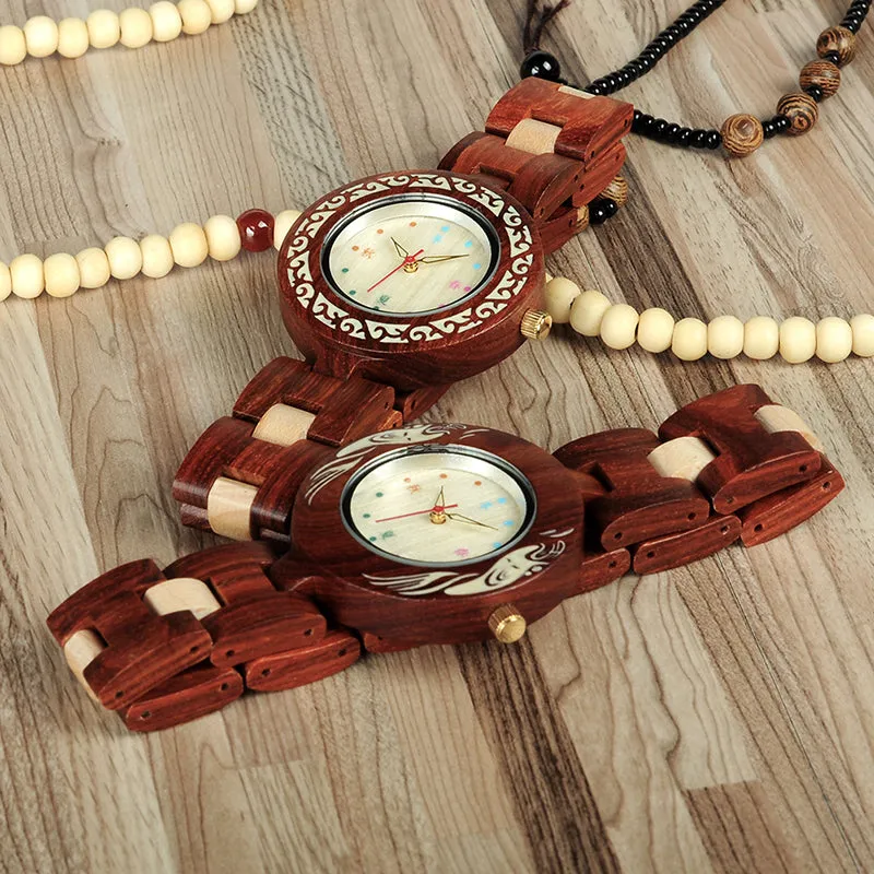 Colorful Wooden Watches for Women   Wood Gift Box