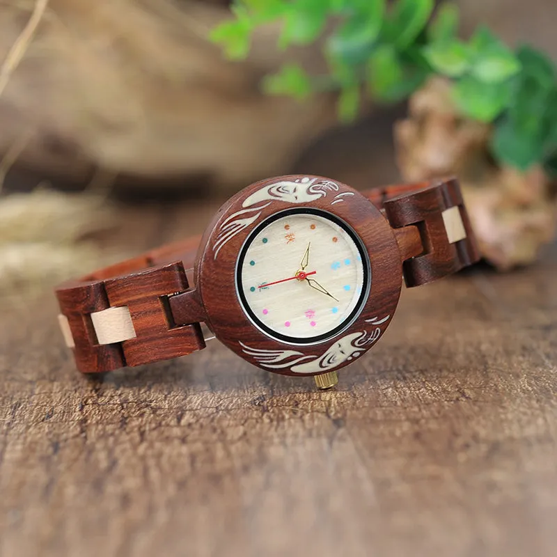 Colorful Wooden Watches for Women   Wood Gift Box