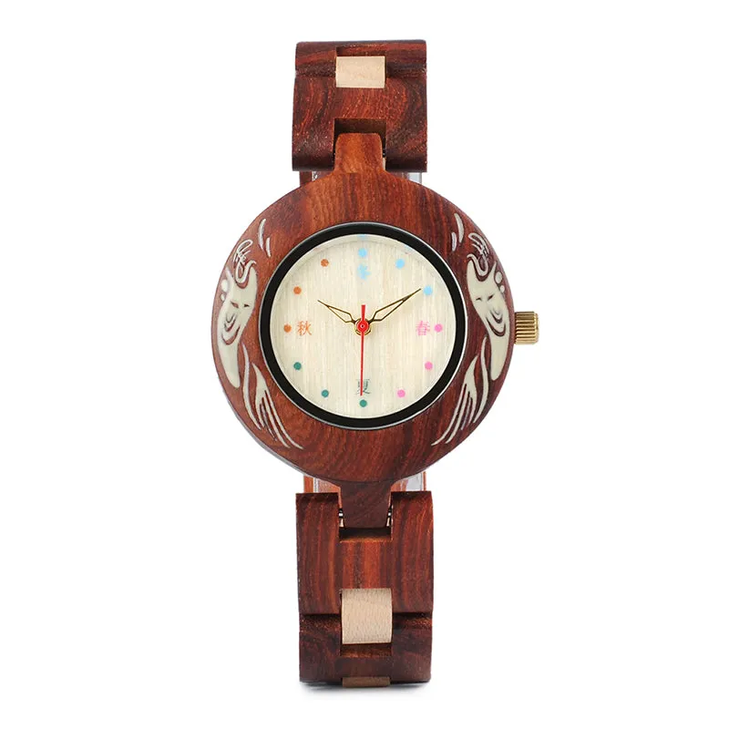 Colorful Wooden Watches for Women   Wood Gift Box