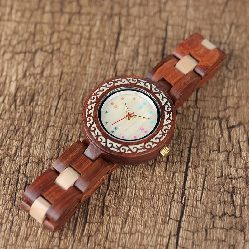 Colorful Wooden Watches for Women   Wood Gift Box