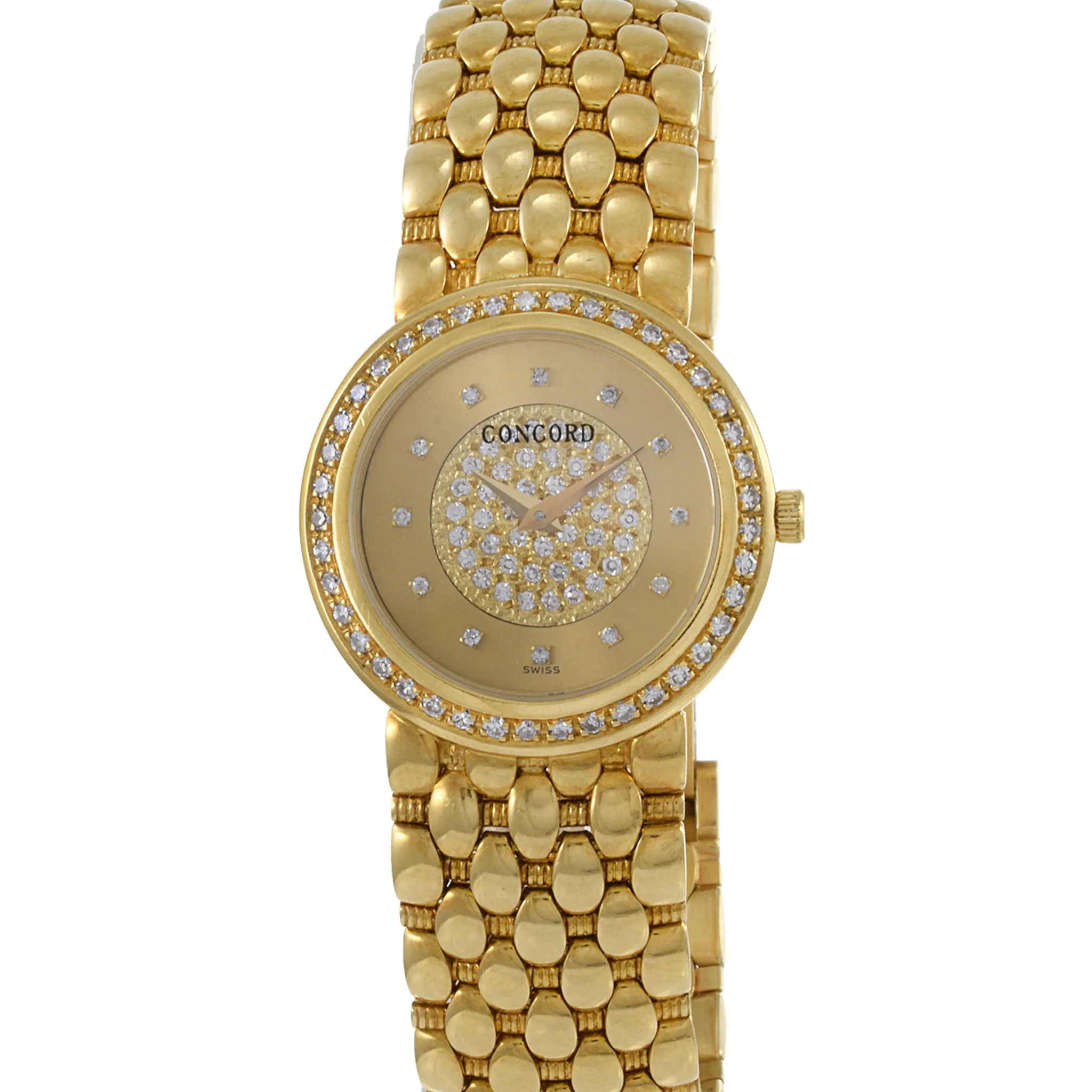 Concord Cocktail Watch 18K Yellow Gold with Diamonds Quartz