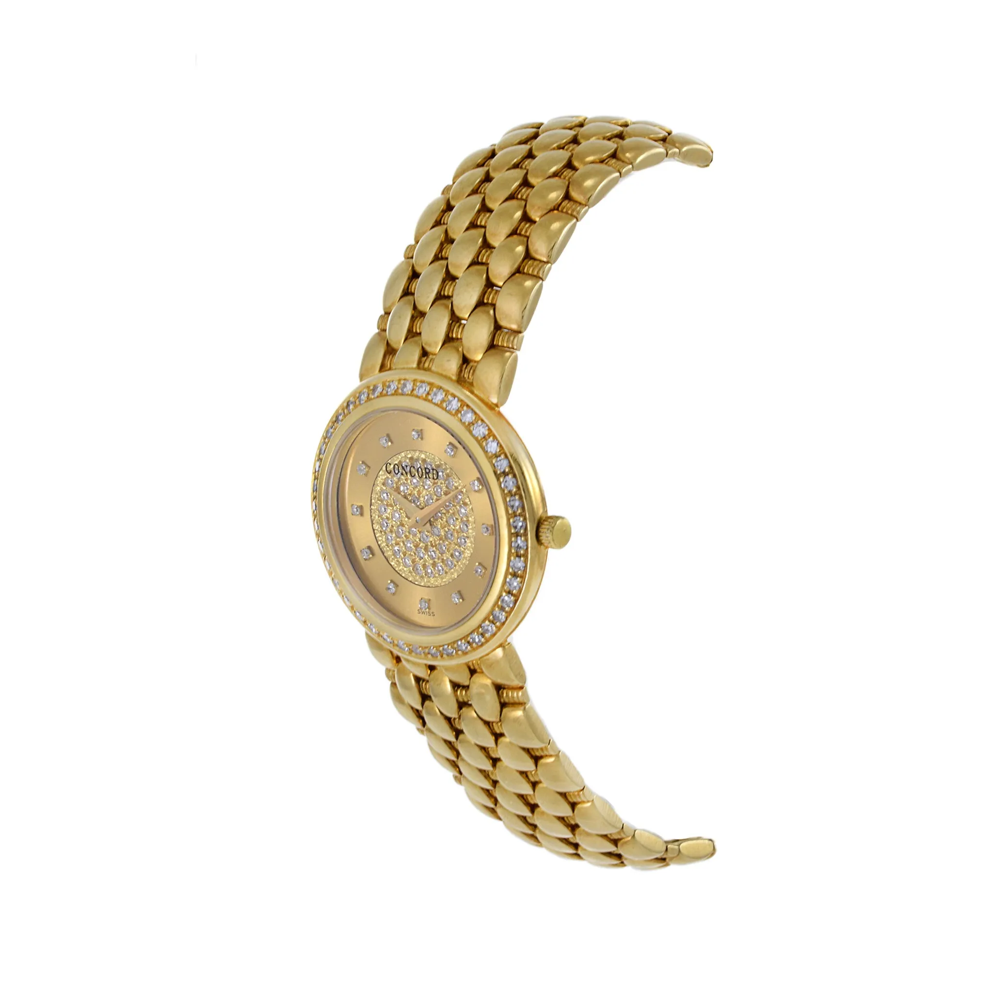 Concord Cocktail Watch 18K Yellow Gold with Diamonds Quartz