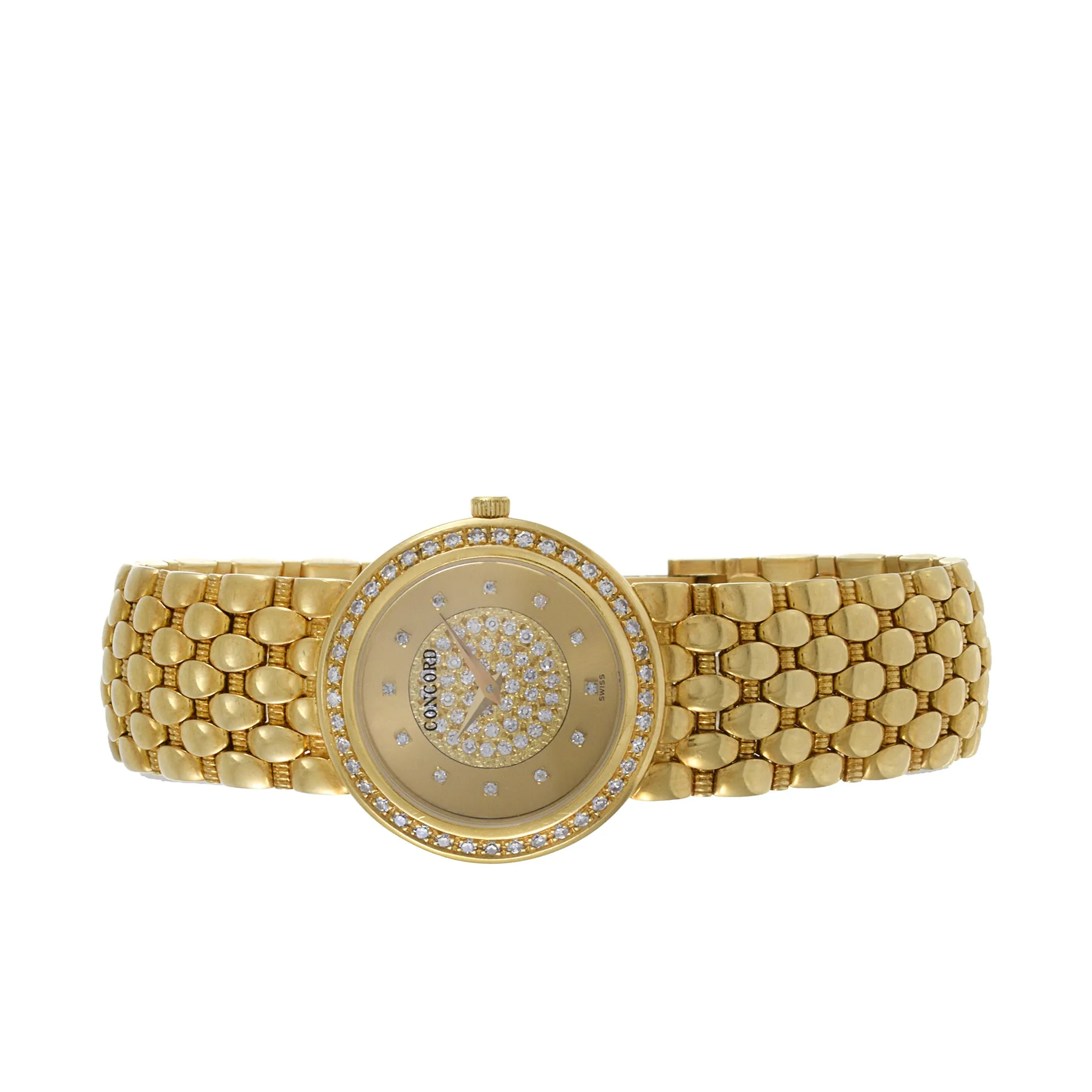 Concord Cocktail Watch 18K Yellow Gold with Diamonds Quartz