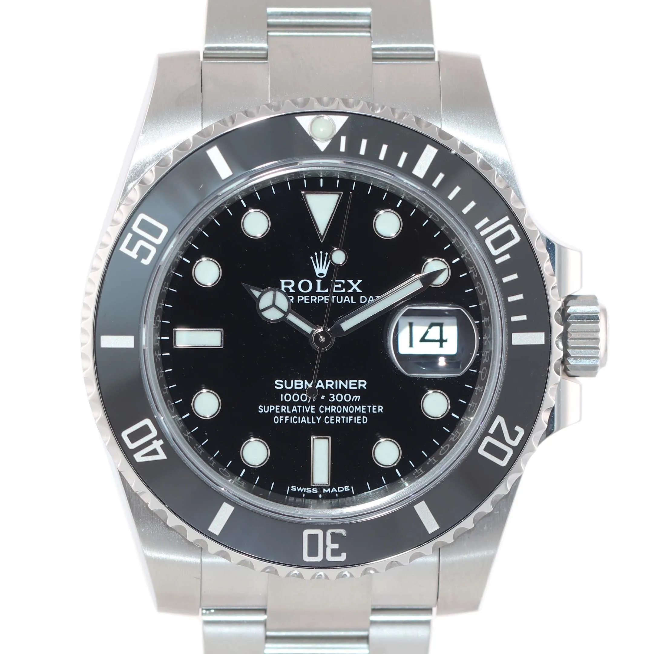 Copy of 2015 PAPERS Mint Rolex Submariner Date 116610 Steel Black Ceramic Watch Box