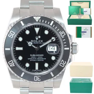 Copy of 2015 PAPERS Mint Rolex Submariner Date 116610 Steel Black Ceramic Watch Box